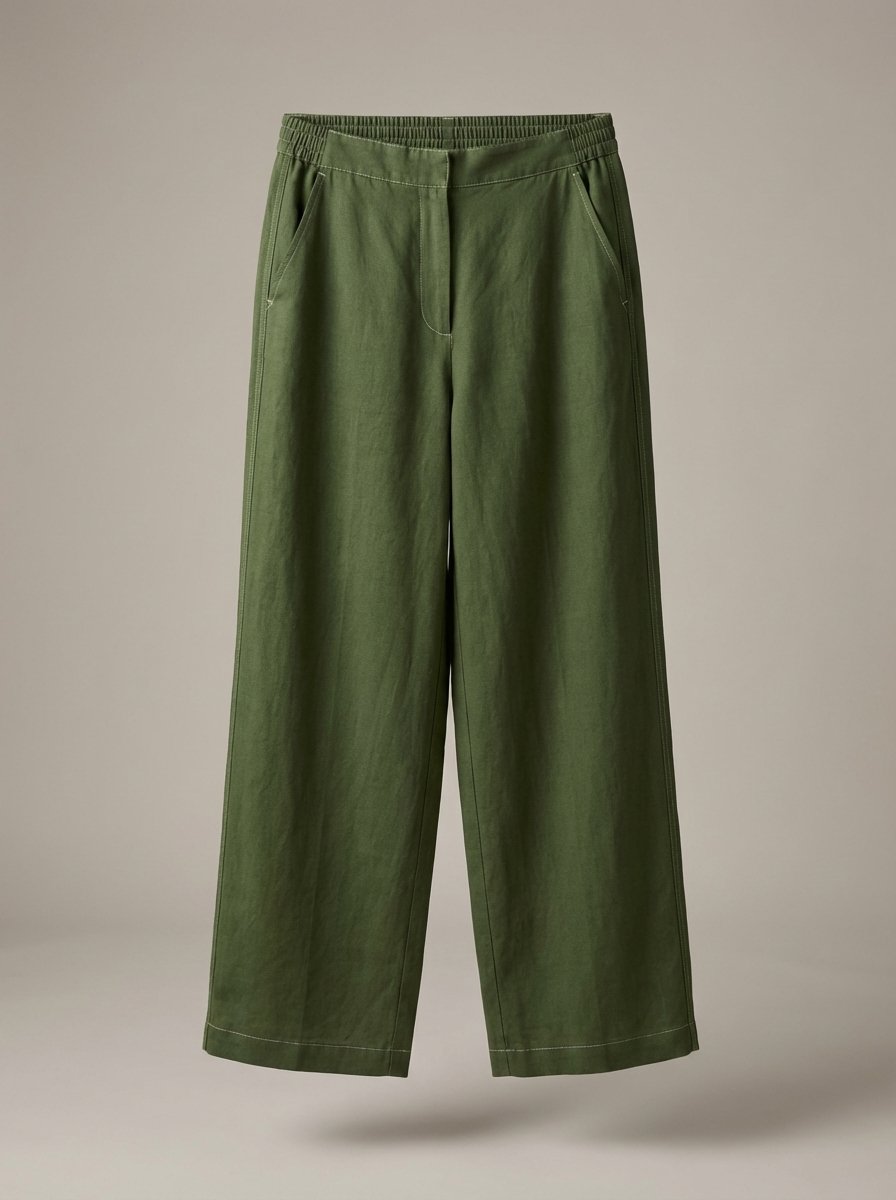 Wide Leg Linen Trouser